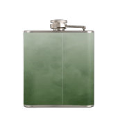 ブラッエレガントシュ緑、金ゴールドモノグラシンプルム フラスク (裏面)