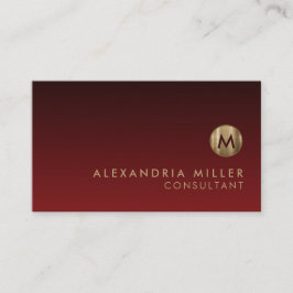 ブラッエレガントシュ金ゴールドモノグラムレッド 名刺