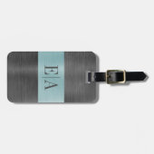 ブラッエレガントシュ金属スクリプトモノグラムかわいい ラゲッジタグ (正面横)