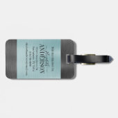 ブラッエレガントシュ金属スクリプトモノグラムかわいい ラゲッジタグ (裏面横)