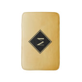 ブラッエレガントシュ黄色の金ゴールドモノグラム バスマット (正面縦)