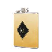 ブラッエレガントシュ黄色の金ゴールドモノグラム フラスク (左)