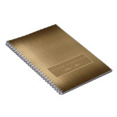 ブラッエレガントド銅金属ルックプロフェッショナル ノートブック (右側)