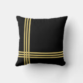 ブラッカッコいいクモダンおよび金ゴールドグリッター氷スケートで滑る クッション (裏面)