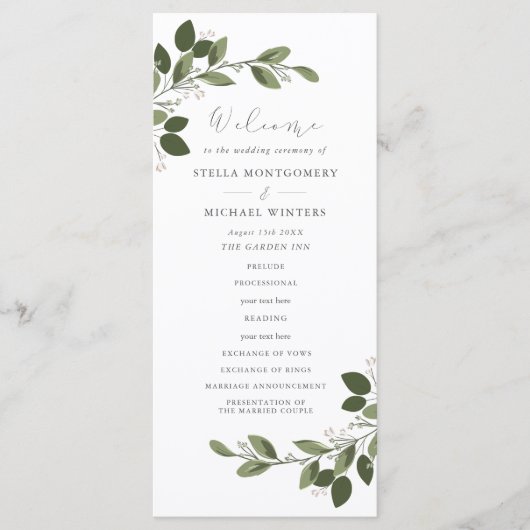 ブラッキングスプリグ結婚式 プログラム (正面)