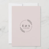 ブラッキングダスティバラバックヤードボタニックリーフ結婚ズ 招待状 (裏面)