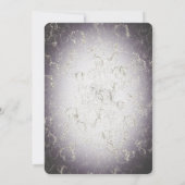 ブラッキングブライドパープルグモダンラムブライダルシャワー 招待状 (裏面)