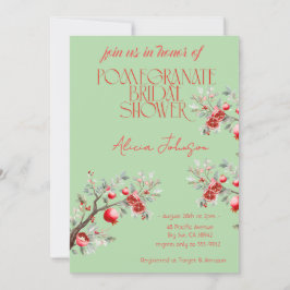 ブラッキングポメグラナートブランチブライダルシャワー 招待状