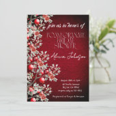 ブラッキングポメグラナートブランチブライダルシャワー 招待状 (スタンド正面)