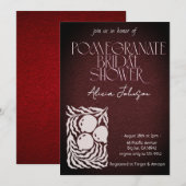 ブラッキングポメグラナートブランチブライダルシャワー 招待状 (正面/裏面)