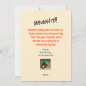 ブラックいけなキャットクリスマスフラットホリデーカード シーズンカード (裏面)