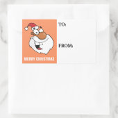 ブラックいけなサンタクロースラベルシール 長方形シール (バッグ)