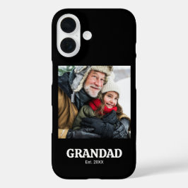 ブラックおじいちゃんが設立されたタイポグラフィー写真 iPhone 16ケース