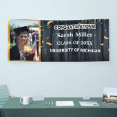 ブラックおめでとう卒業式2025名前&写真 横断幕 (トレードショー)