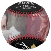 ブラックおめでとう卒業2写真 ソフトボール (正面)