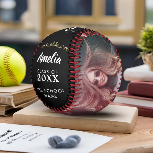 ブラックおめでとう卒業2写真 ソフトボール