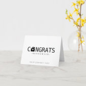 ブラックおめでとう新しい家のオーナー不動産 カード (黄色い花)