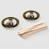 ブラックおめでとう2025年のグラッドフォトクラス ハンドファン (組立なし)