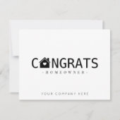 ブラックおめでとう 新しい家のオーナー 不動産 カード (正面)