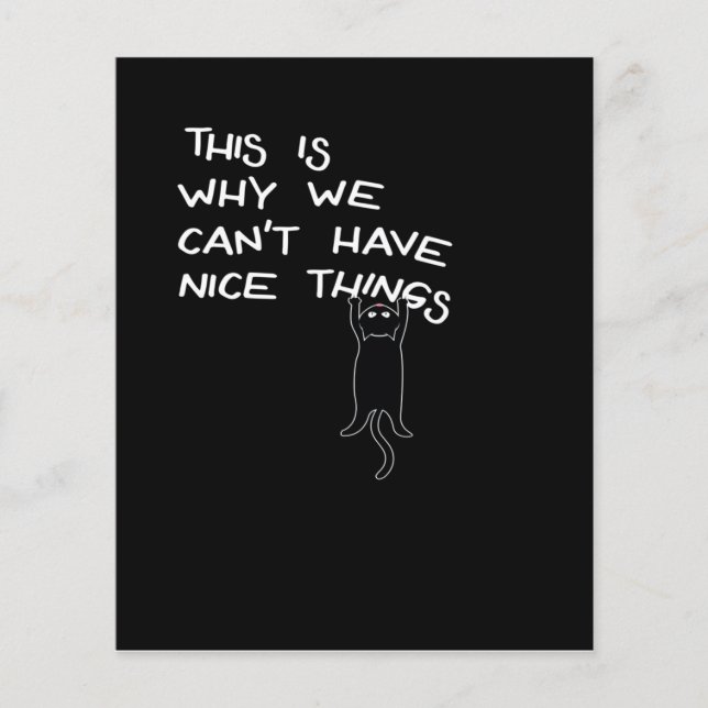 ブラックおもしろいキャットことわざ |かわいいギフト |家族の恋人 (正面)