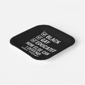 ブラックおもしろいゲイプライドサポートLGBTQの権利 ペーパープレート (傾斜あり)