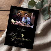 ブラックおもしろいフォト提結婚案のGroomsman