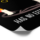 ブラックおもしろいメタルサタン猫引用文 ポスター (角)