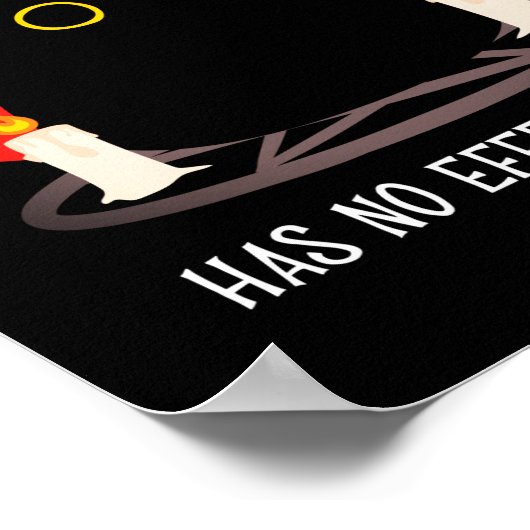 ブラックおもしろいメタルサタン猫引用文 ポスター (角)