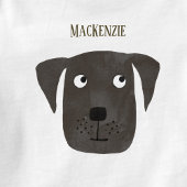 ブラックおもしろいラブラドールレトリエバードッグ名前をカスタムする ベビーボディスーツ