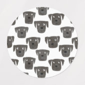 ブラックおもしろいラブラドールレトリエバードッグ ラベル (デザイン2)