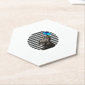 ブラックおもしろいラブラドールレトリエバーラボ犬のオーナーペットA ペーパーコースター (アングル)