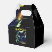 ブラックおもしろい猫好きフェイクBootleg 90sグラフィック フェイバーボックス (正面サイド)