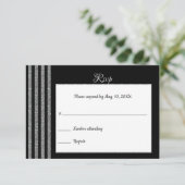 ブラックおよびシルバーRSVP 出欠カード (スタンド正面)