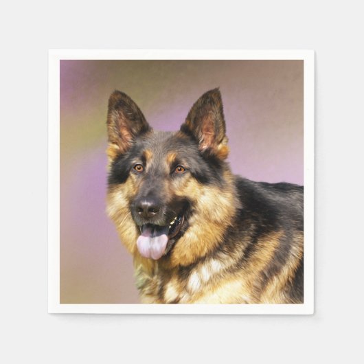 ブラックおよびタンGSD スタンダードカクテルナプキン (正面)