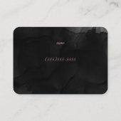 ブラックおよびバラ金ゴールド名刺ピンク 名刺 (裏面)