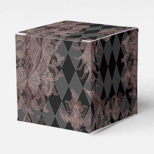 ブラックおよびバラ金ゴールド フェイバーボックス (正面サイド)