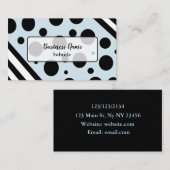 ブラックおよびブルーのモダン名刺 名刺 (正面/裏面)