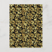 ブラックおよびメタルの金ゴールドヴィンテージマスク ポストカード (正面)