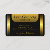 ブラックおよび金ゴールドアーキテクトコンパスのアーキテクチャ 名刺 (裏面)