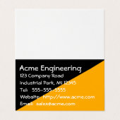 ブラックおよび金ゴールドエンジニアリング建築改造 名刺 (外部フラット)