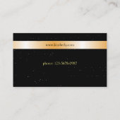 ブラックおよび金ゴールドクレジットカードテンプレート 名刺 (裏面)