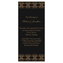 ブラックおよび金ゴールドゲイ結婚式 プログラム