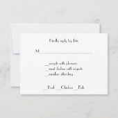 ブラックおよび金ゴールドゲイ/レズ結婚ビアンの応答カード 出欠カード (裏面)