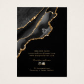 ブラックおよび金ゴールドゲートジュエリー表示カード (裏面)