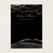 ブラックおよび金ゴールドゲートジュエリー表示カード (正面)