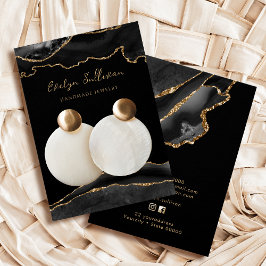ブラックおよび金ゴールドゲートジュエリー表示カード