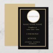 ブラックおよび金ゴールドフラットカードインサート – W/またはW/Oエンベロープ (正面/裏面)