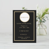 ブラックおよび金ゴールドフラットカードインサート – W/またはW/Oエンベロープ (スタンド正面)