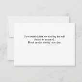 ブラックおよび金ゴールドフローラサンキューカード (裏面)