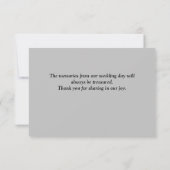 ブラックおよび金ゴールドフローラサンキューカード (裏面)